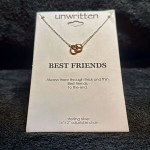 Unwritten Sterling Silver and Gold Best Friends Necklace